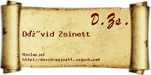 Dávid Zsinett névjegykártya